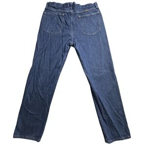 Rustler Jeans Mens 36x32 Blue Denim Classic Fit Straight Leg Zipper Fly Pants